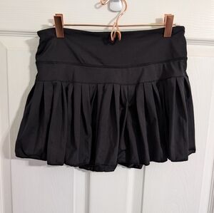 GoldHinge Women’s Black Pleated Tennis Skirt Skort Size Large